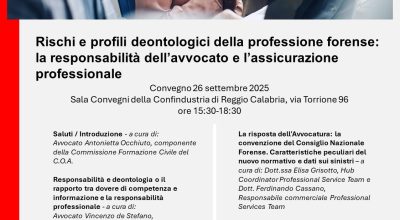 Rischi e profili deontologici della professione forense: la responsabilità dell’avvocato e l’assicurazione professionale