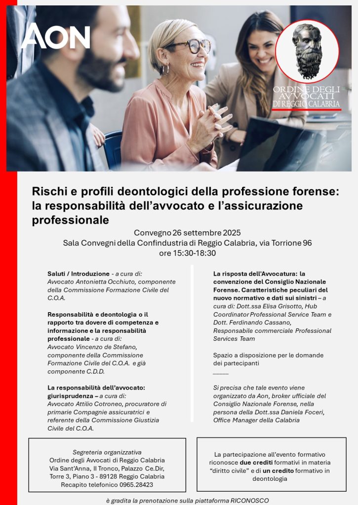 Rischi e profili deontologici della professione forense: la responsabilità dell’avvocato e l’assicurazione professionale